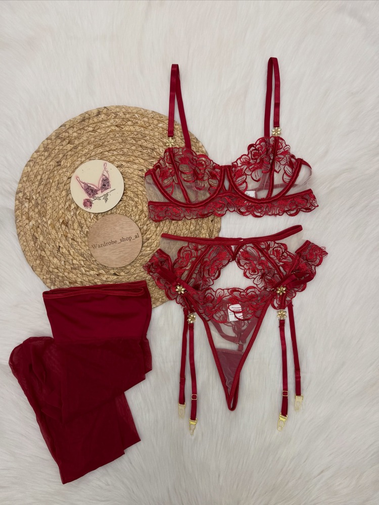 Set Lingerie Wanita Warna Burg - Lingerie ulasan dan harga