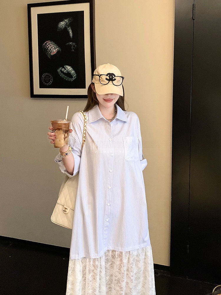 Luu Cherry Girl Lace A-Line Sh - Korean Style A Line Shirt Dress ulasan dan harga