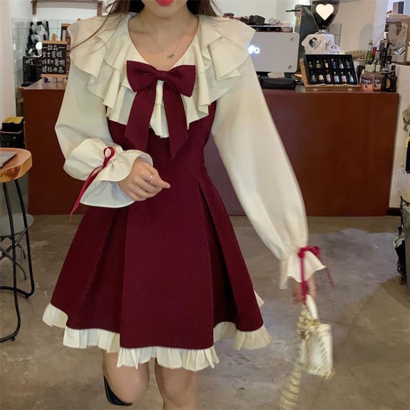 Set Dress Korea Baru 2025, Man - Korean Style A Line Shirt Dress ulasan dan harga