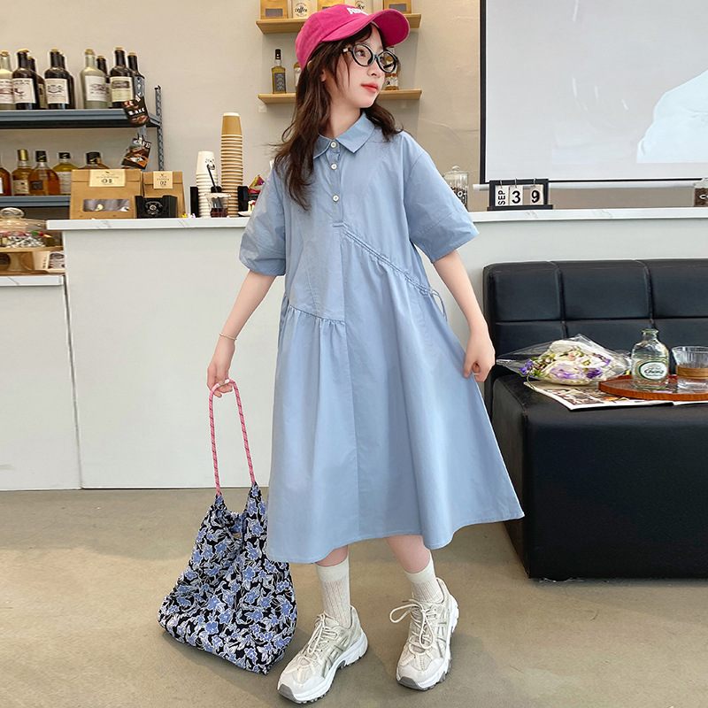 Pakaian Anak Korea Gaun Anak P - Korean Style A Line Shirt Dress ulasan dan harga