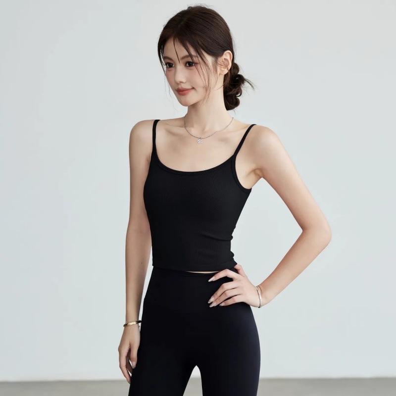 Tank Top Yoga Wanita Seamless  - Seamless Ribbed Workout Tank Top ulasan dan harga