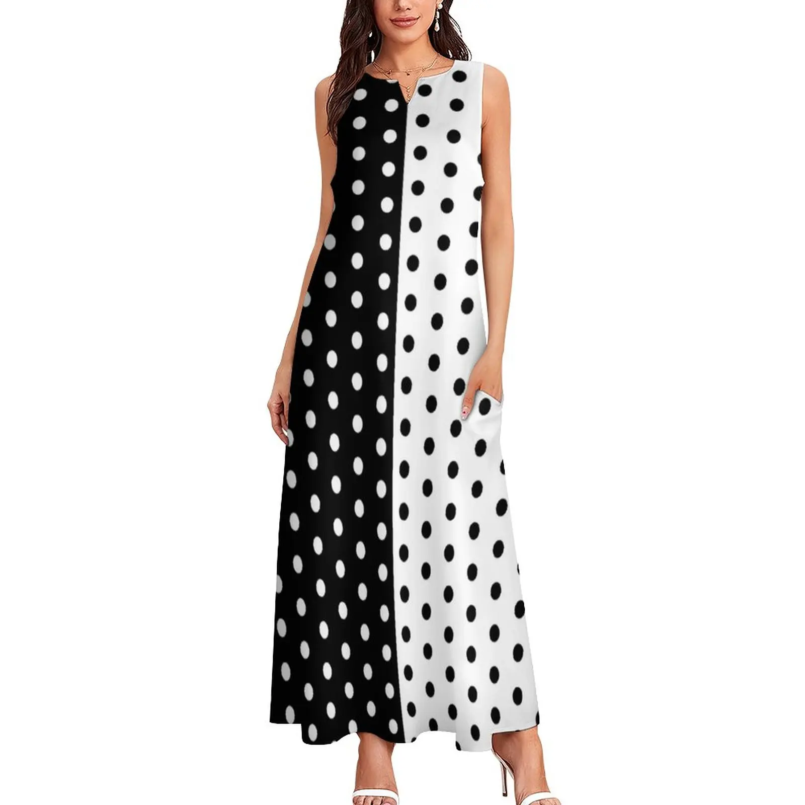 Gaun Retro dua nada musim semi - Boho Summer Beach Maxi Dress ulasan dan harga
